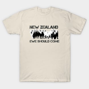 New Zealand, Ewe should come, flight of the conchords tourism poster T-Shirt